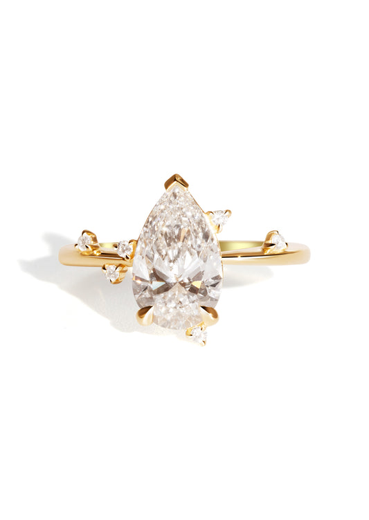 The Juniper Ring with 2.19ct Pear Cultured Diamond