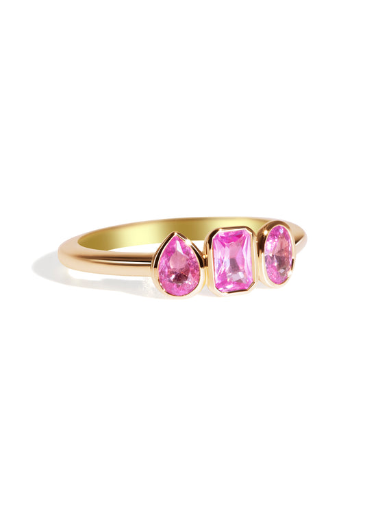 The Beatrice Ring with 4.74ct Pink Cultured Sapphire