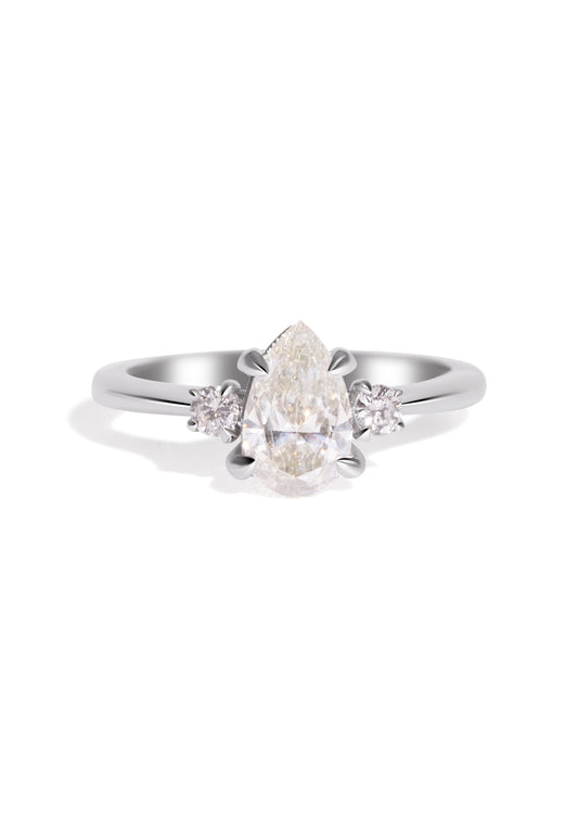 The Ada Ring with 1.25ct Pear Grey Diamond