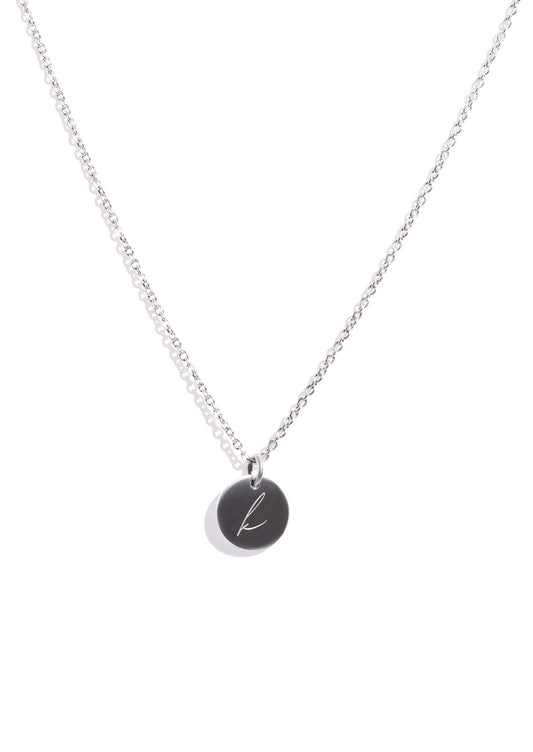 The Script Silver Initial Necklace