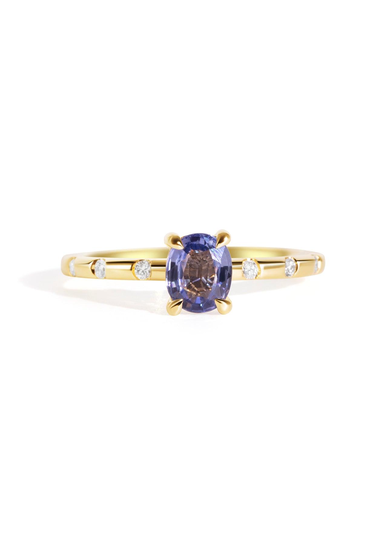 The Constance Ring with 0.87ct Oval Ceylon Sapphire - Molten Store