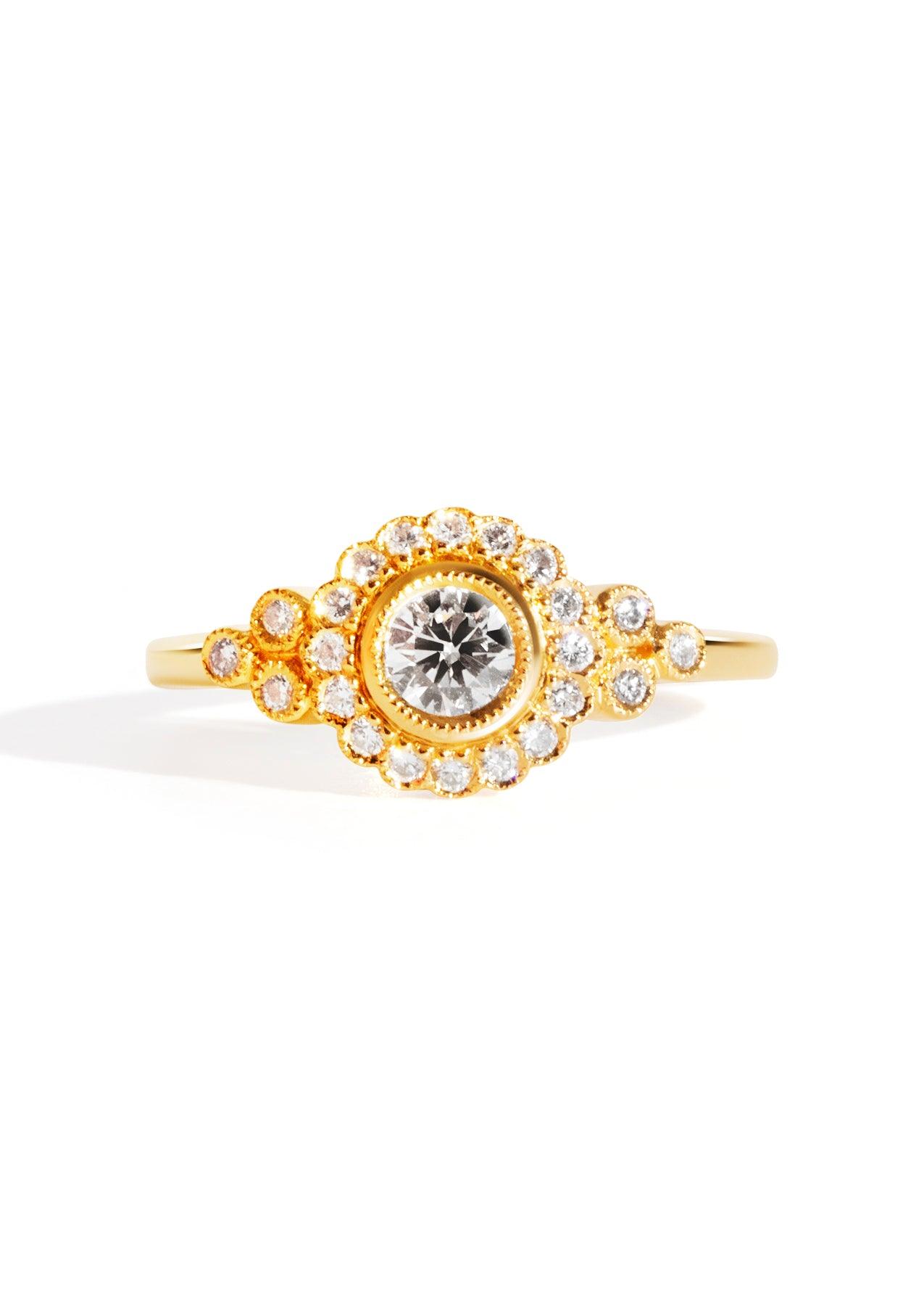 The Cosima Ring with 0.54ct Round Cultured Diamond - Molten Store