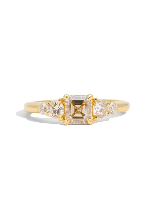 The Millie Ring with 1.04ct Asscher Champagne Diamond