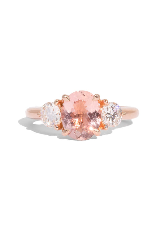 The Portia Ring with 1.65ct Oval Morganite