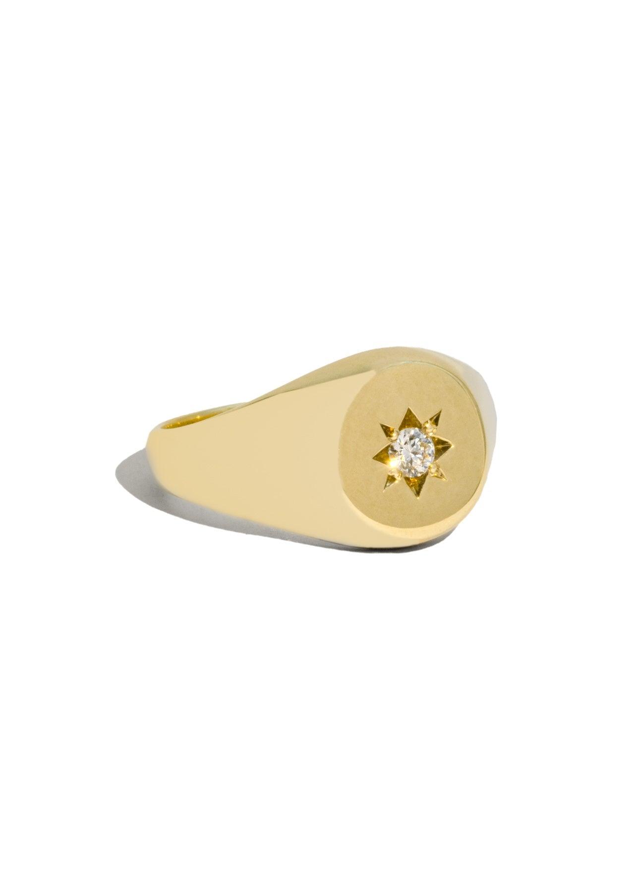 The Diamond 9ct Solid Gold Signet - Molten Store