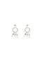 The Anemone Pearl Silver Stud Earrings