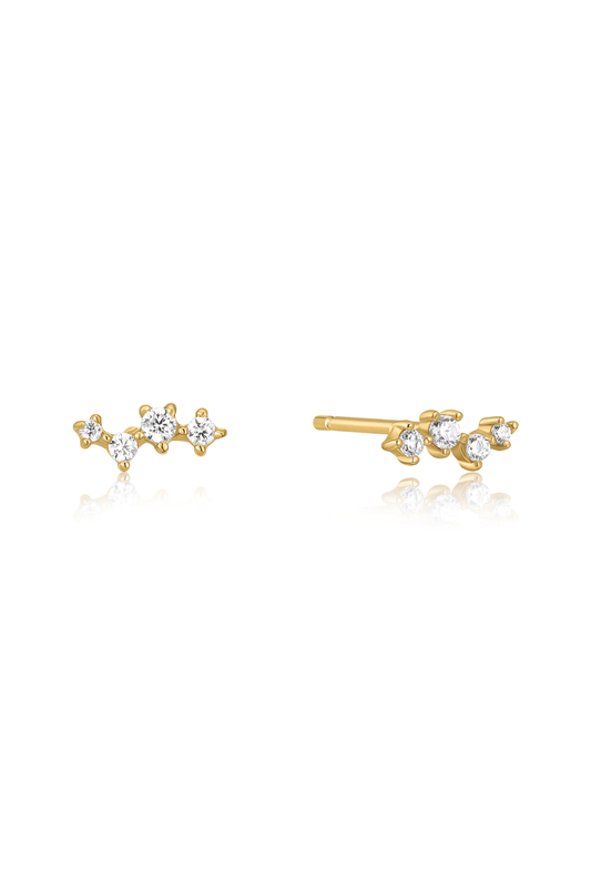 The Whimsy Topaz 14ct Gold Vermeil Stud Earrings - Molten Store