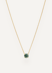 The Jasmine 9ct Yellow Gold Necklace with 3.78ct Round Cut Green Tourmaline