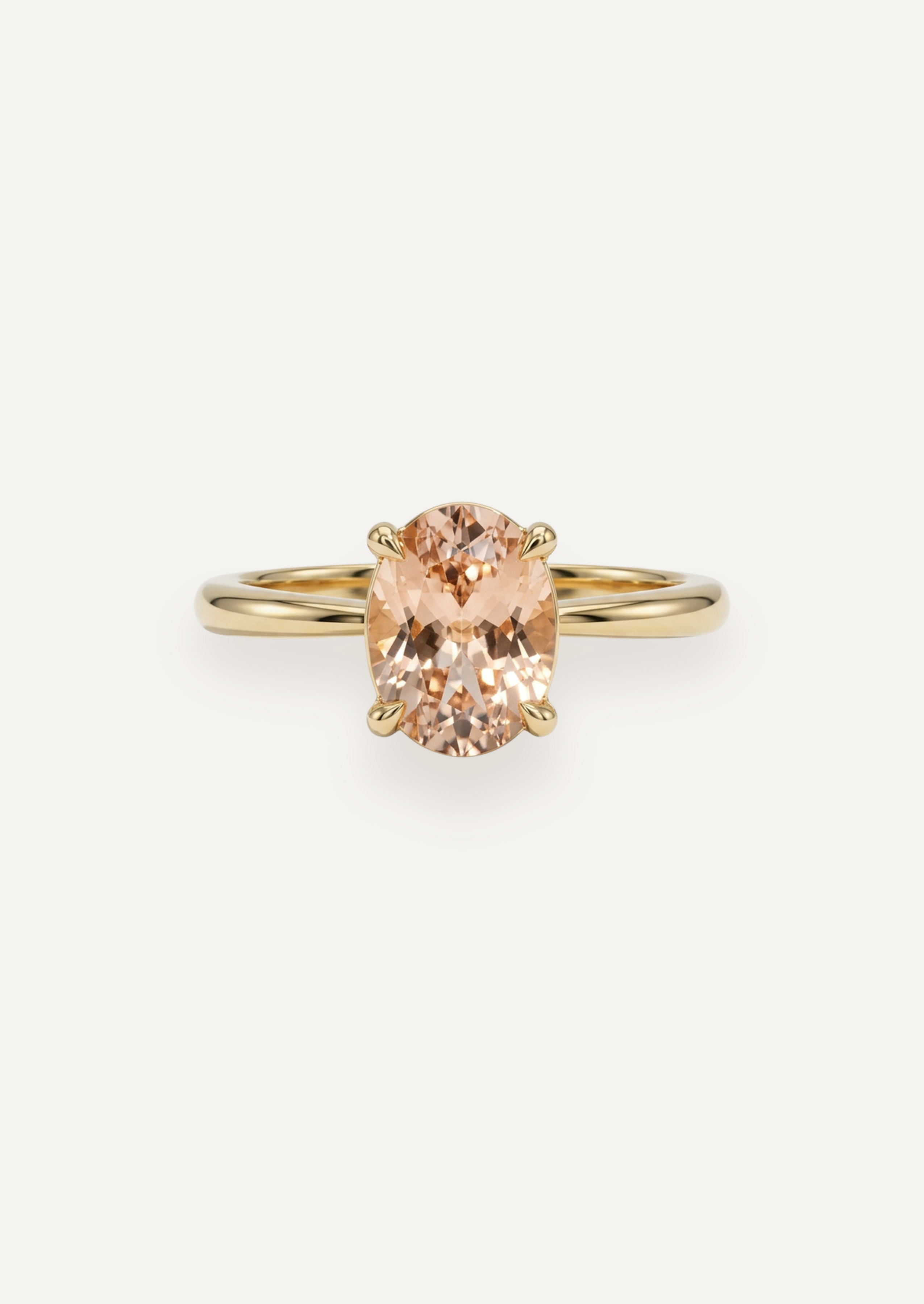 The June Ring with Oval Morganite