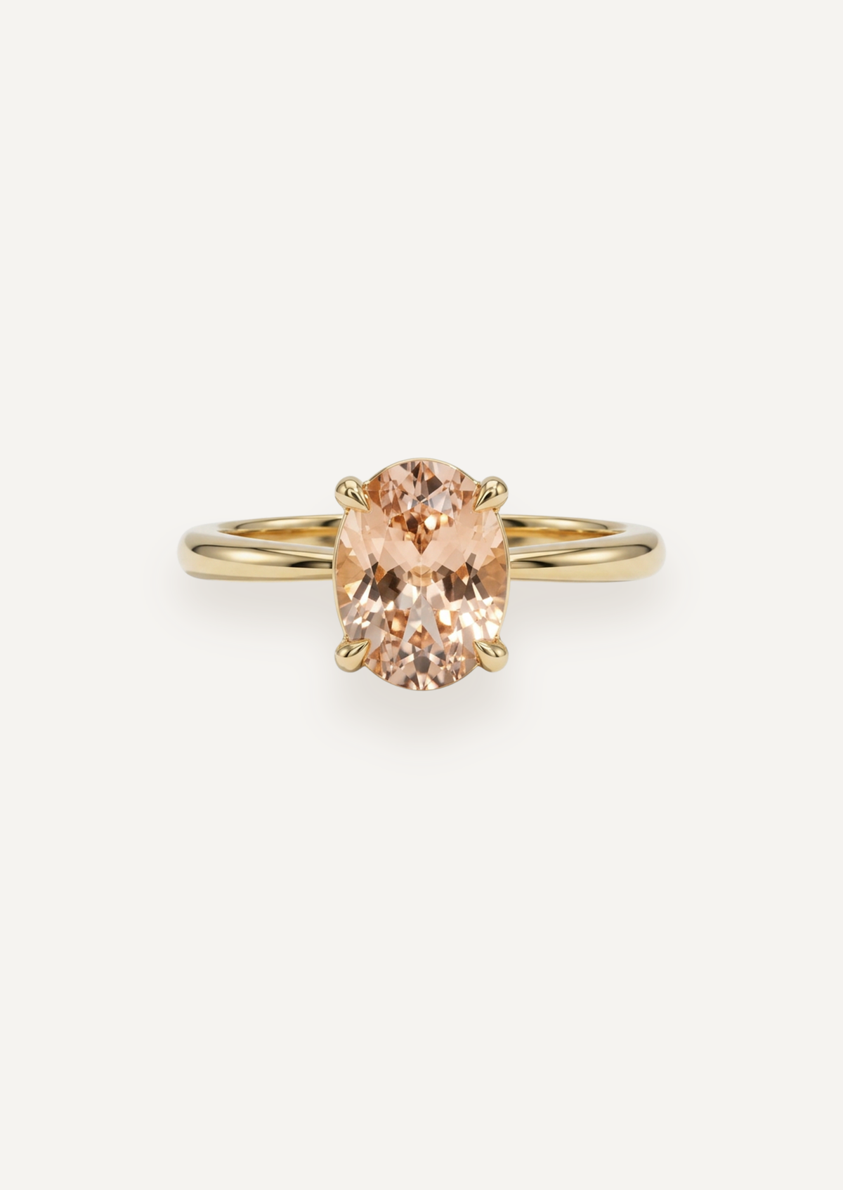 The June Ring with Oval Morganite