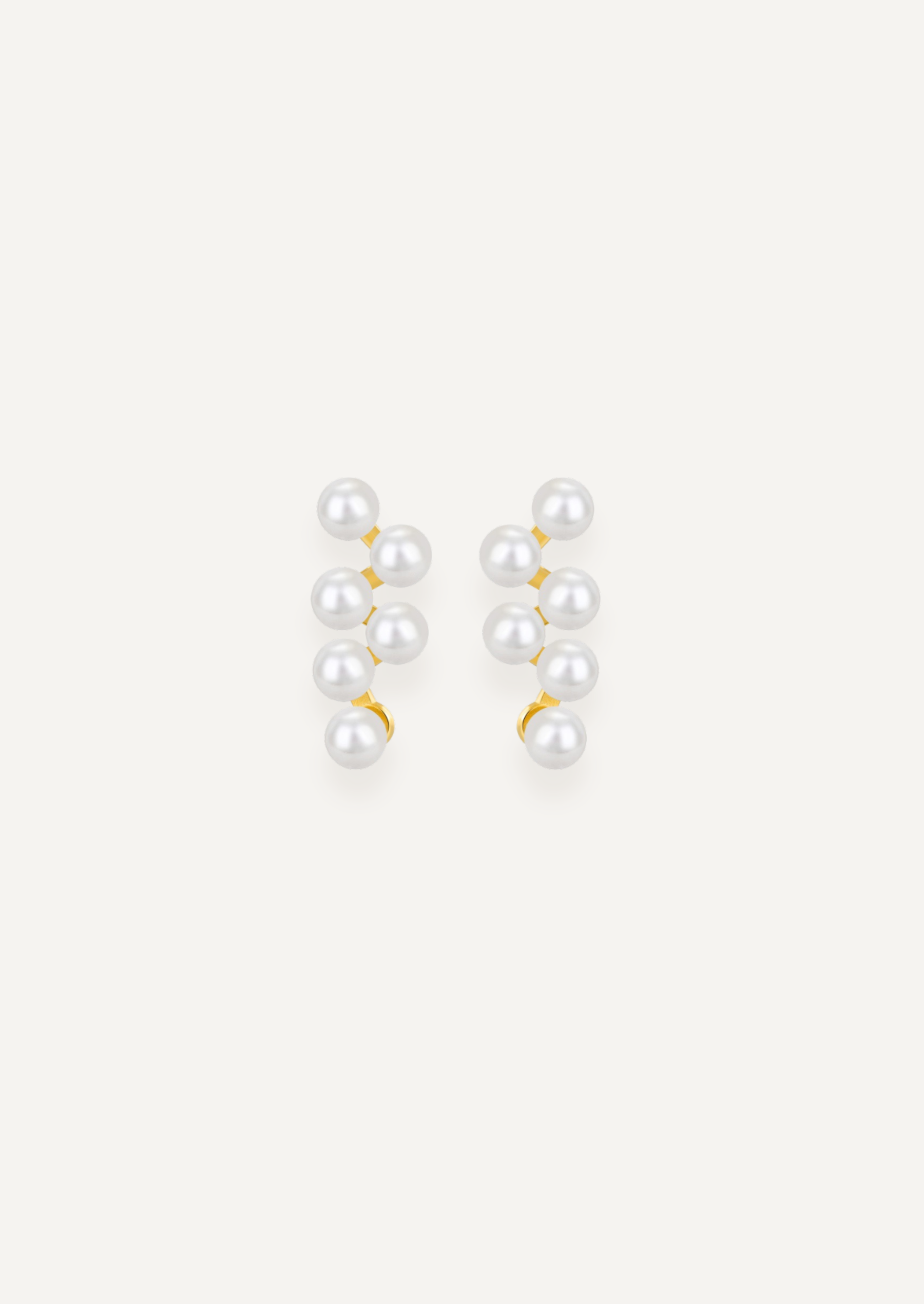The Romilly Gold Vermeil Shell Pearl Stud Earrings