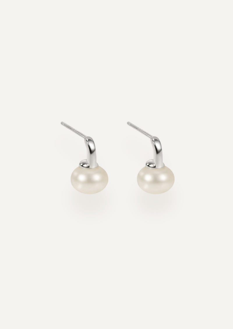 The Selene Sterling Silver Freshwater Pearl Earrings