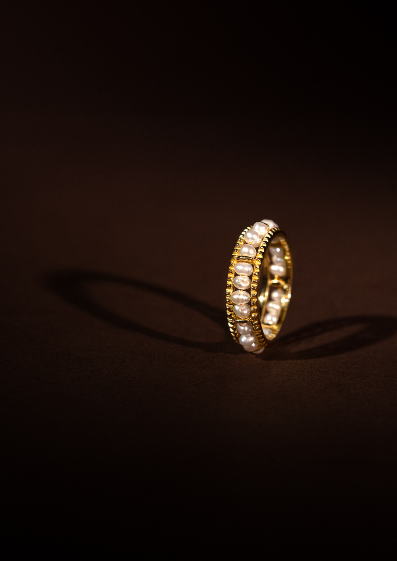 The Amore Pearl 18ct Gold Vermeil Ring