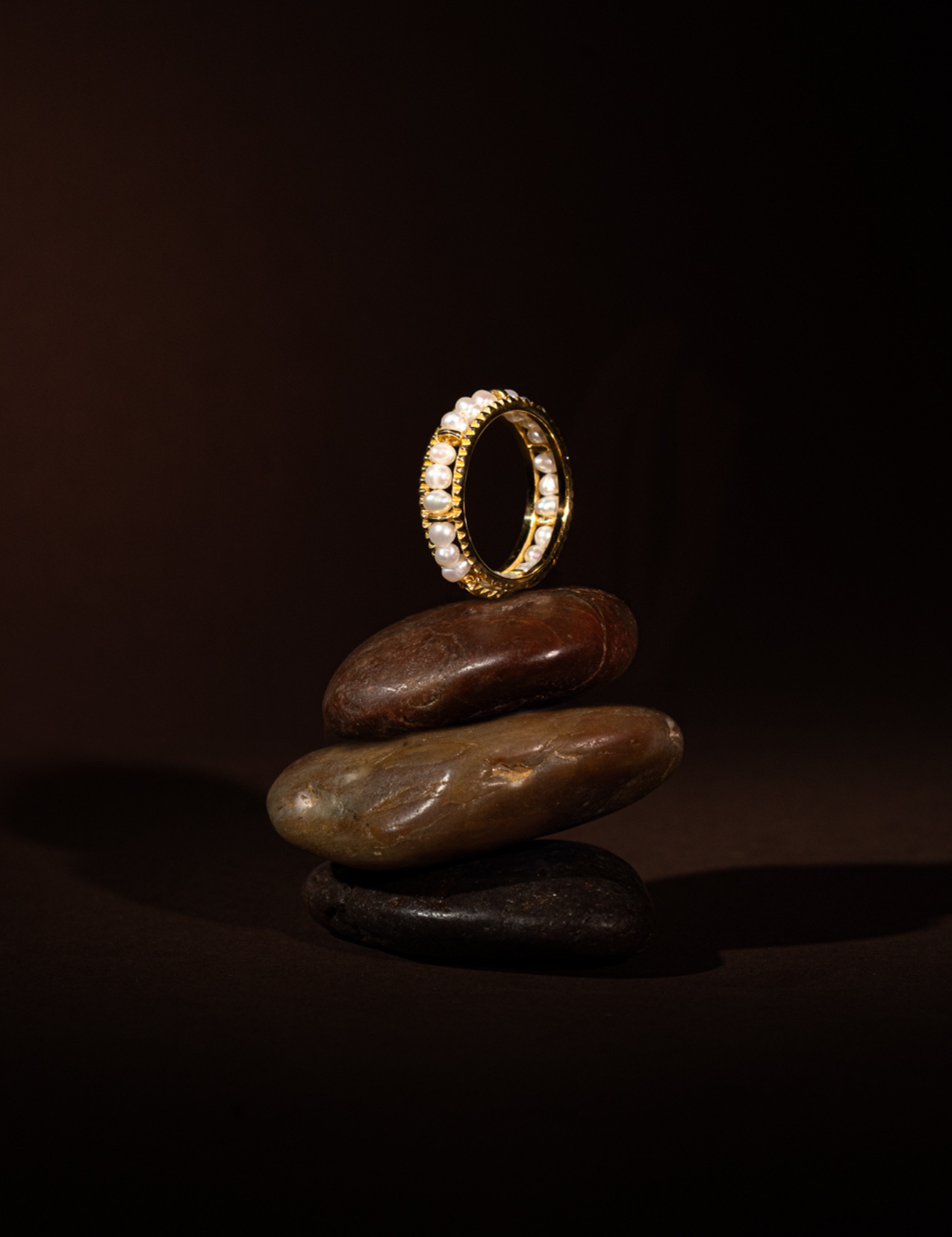 The Amore Pearl 18ct Gold Vermeil Ring