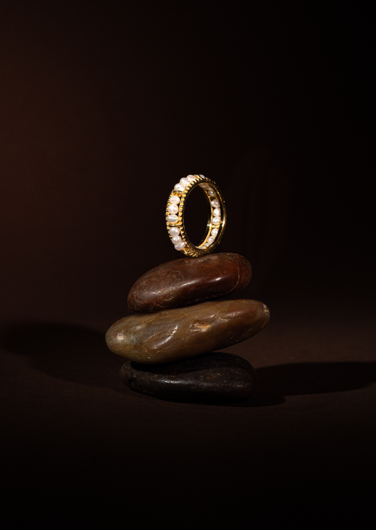 The Amore Pearl 18ct Gold Vermeil Ring
