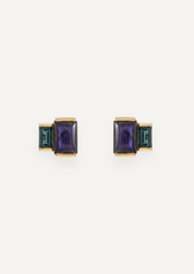 The Arietta Geometric Stud Earrings in Glacier by Molten Store