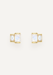 The Arietta Geometric Stud Earrings in Prism by Molten Store