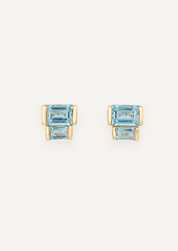 The Arietta Geometric Stud Earrings in Slate by Molten Store