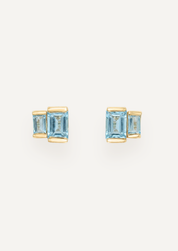 The Arietta Geometric Stud Earrings in Slate by Molten Store