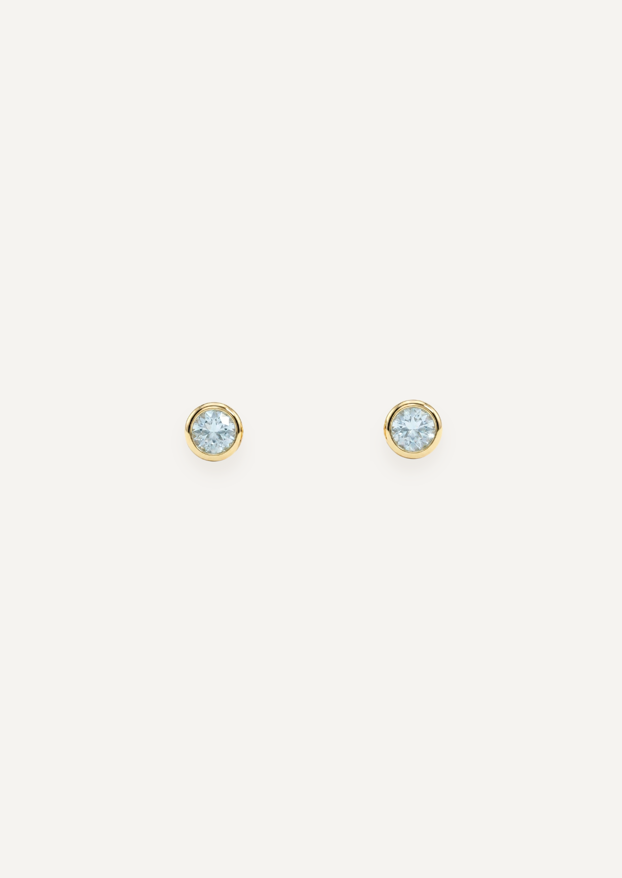 The Delphine Bezel Stud Earrings in Sky by Molten Store