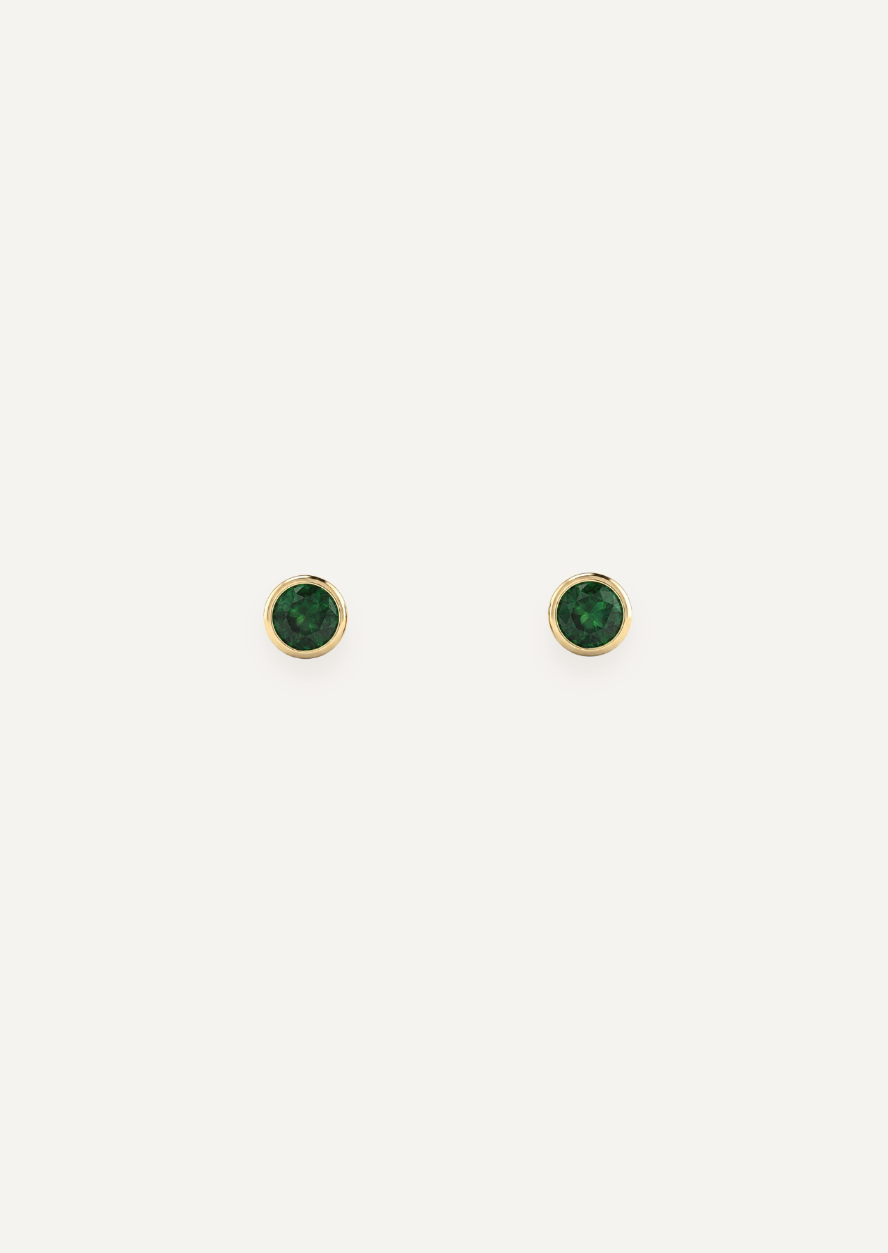 The Delphine Bezel Stud Earrings in Verdant by Molten Store