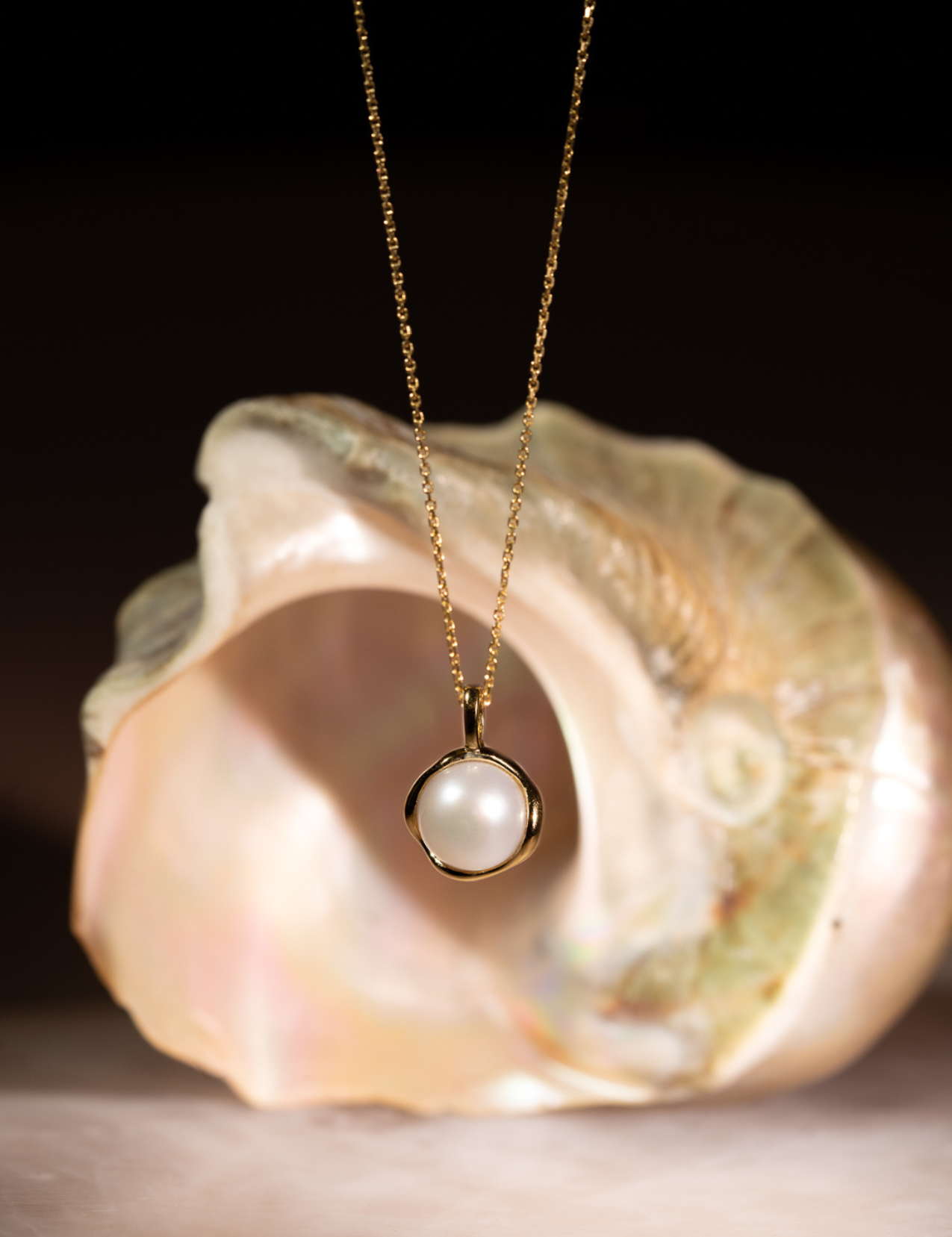 The Marina Pearl 14ct Gold Vermeil Necklace