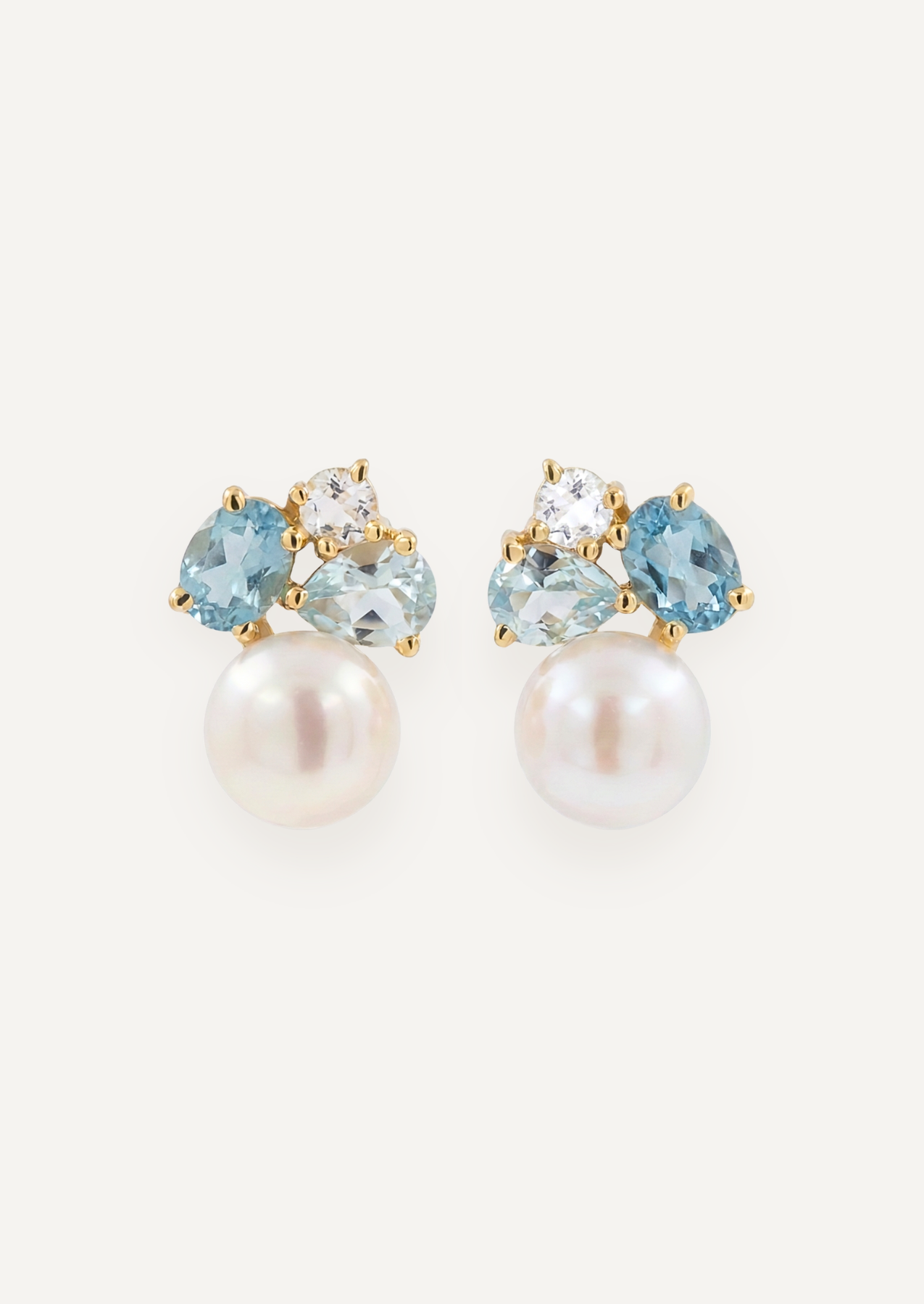 The Ottavia Cluster Earrings in Lagoon by Molten Store