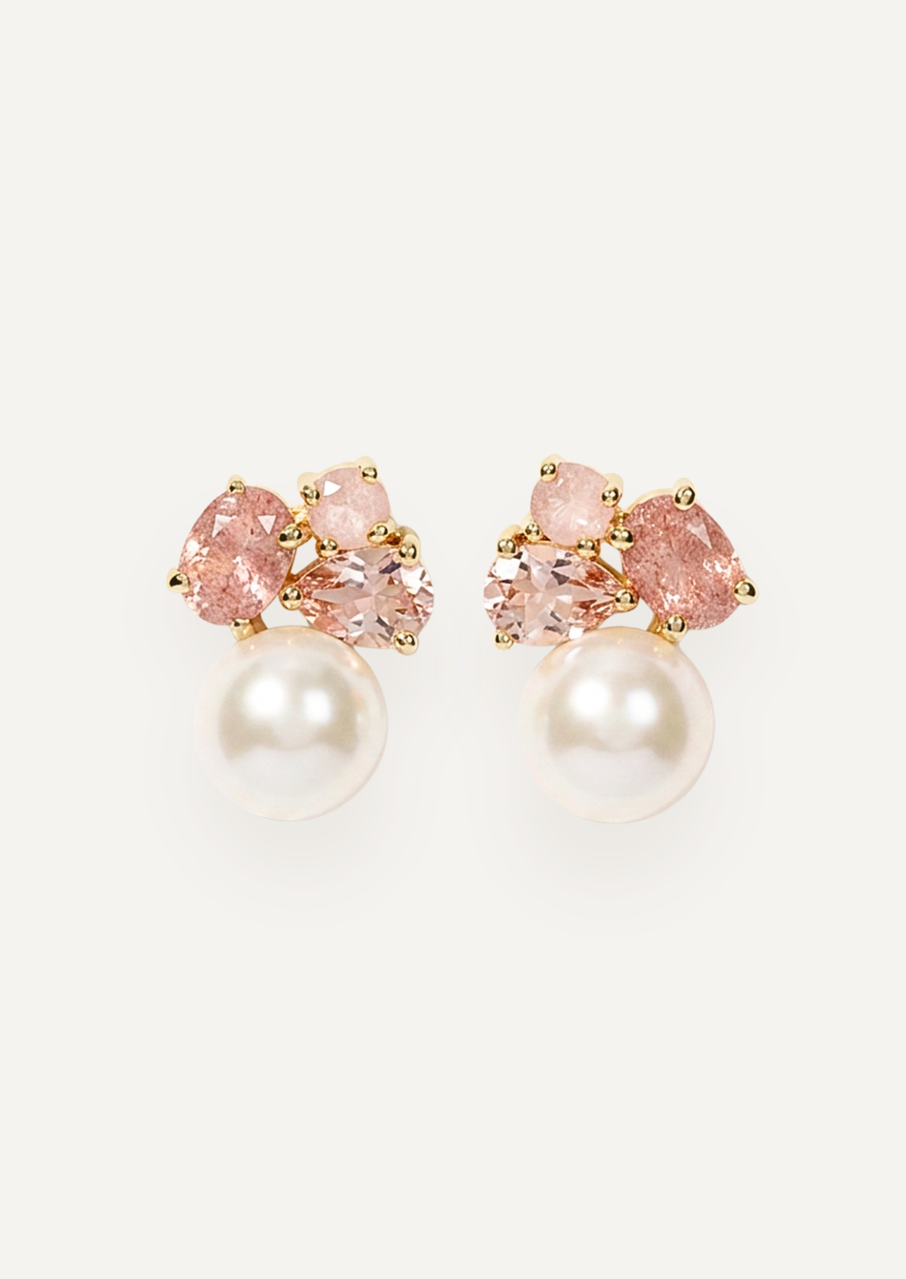 The Ottavia Cluster Earrings in Rose by Molten Store