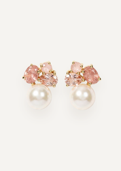 The Ottavia Cluster Earrings in Rose by Molten Store