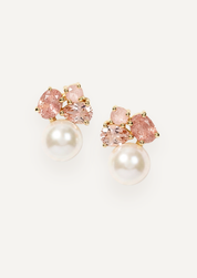 The Ottavia Cluster Earrings in Rose by Molten Store