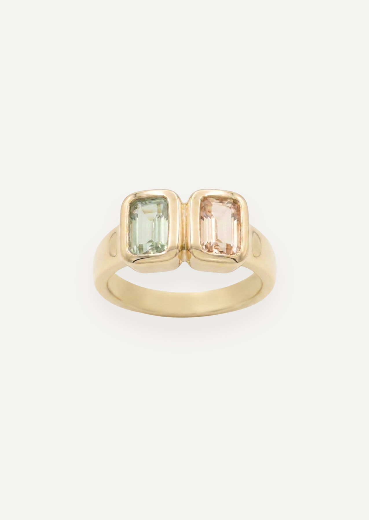 The Sabina Two Stone Cocktail Ring in Hibiscus by Molten Store