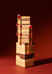 The Venus Pink Jade 18ct Gold Vermeil Drop Earrings