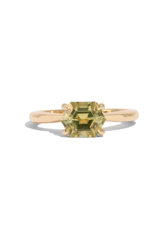 The June Ring with 1.82ct Hexagon Moss Tourmaline - Molten Store