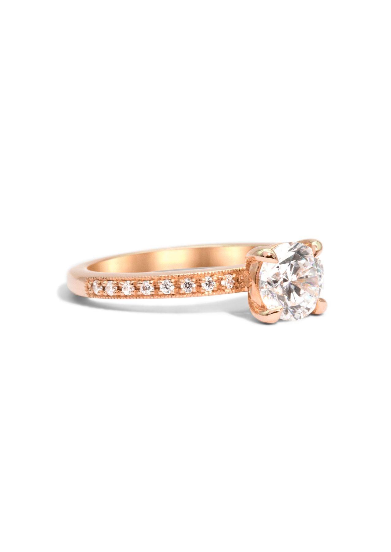 The Juliette Rose Gold Cultured Diamond Ring - Molten Store