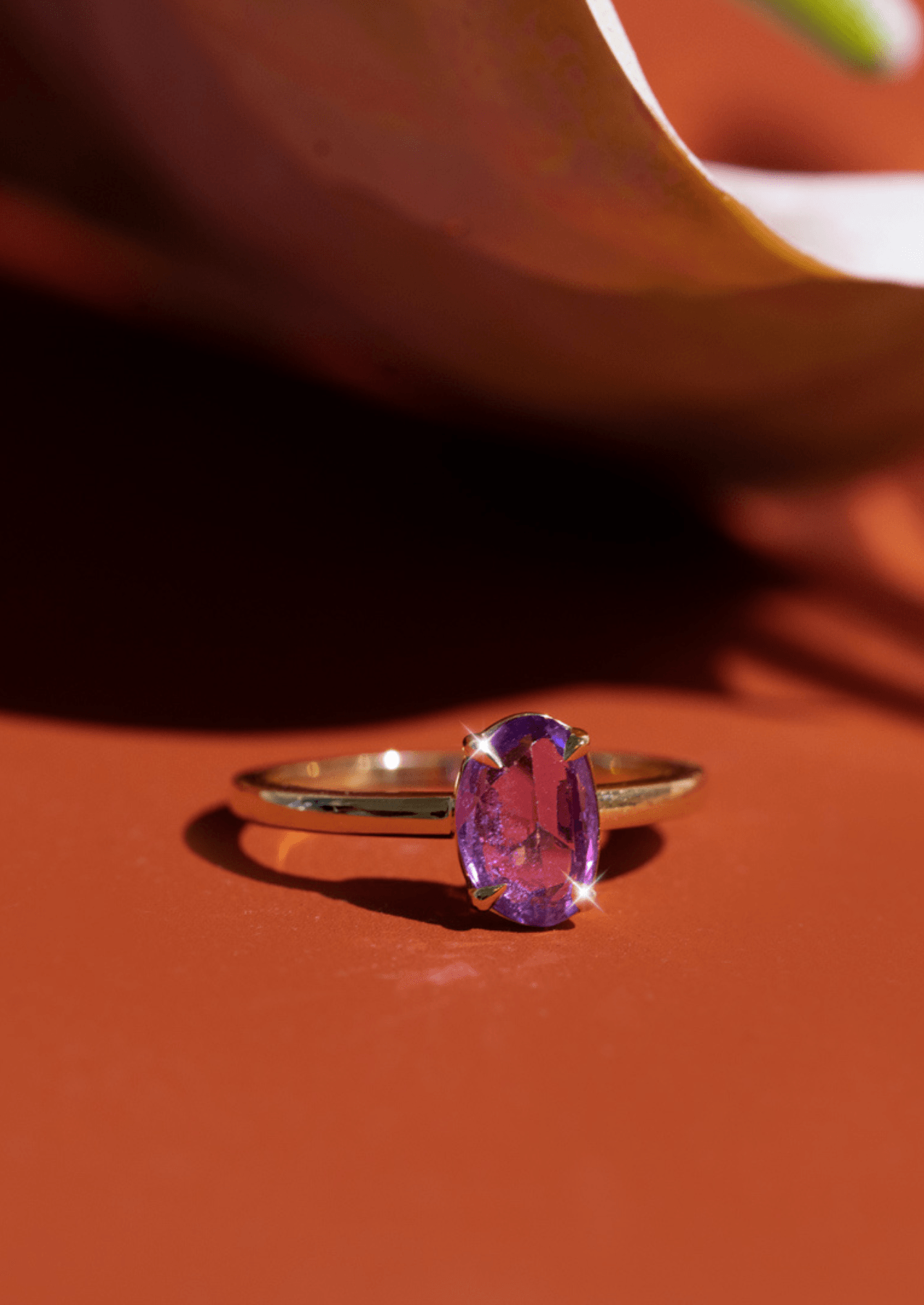 The Nova Ring with 1.2ct Rose Cut Purple Sapphire - Molten Store