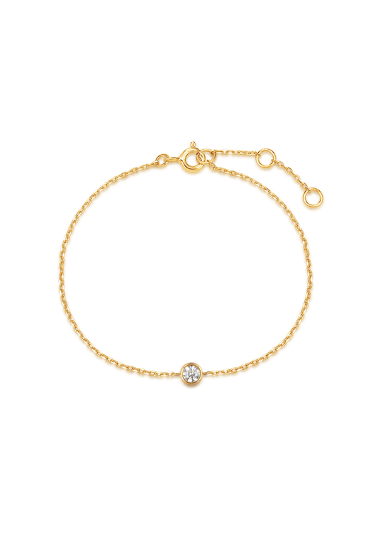 The Luminous Diamond 14ct Solid Gold Bracelet