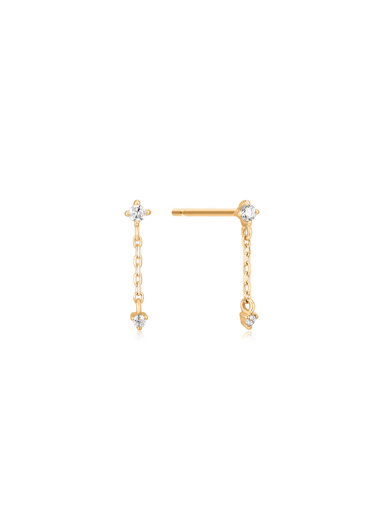 The Lullaby Diamond 14ct Solid Gold Drop Earrings - Molten Store