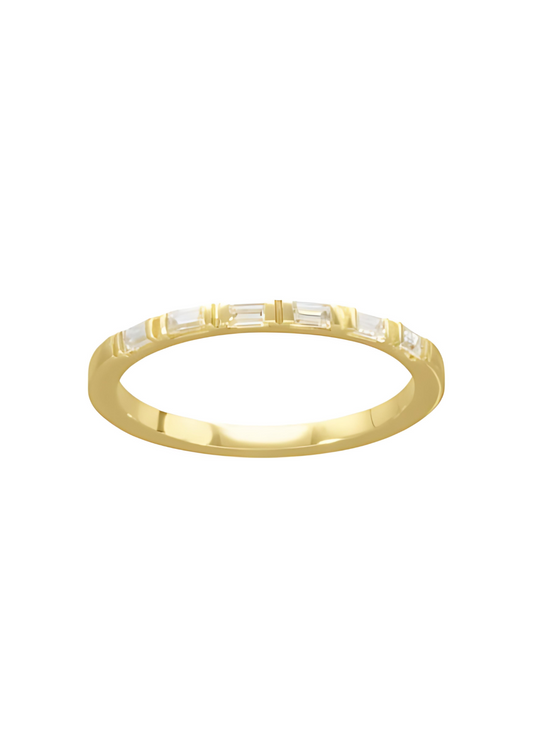 The Baguette Diamond Solid Gold Band
