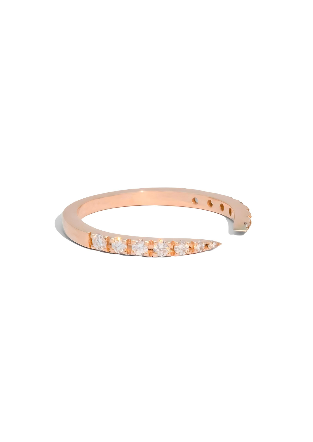 The Diamond Open Solid Gold Band
