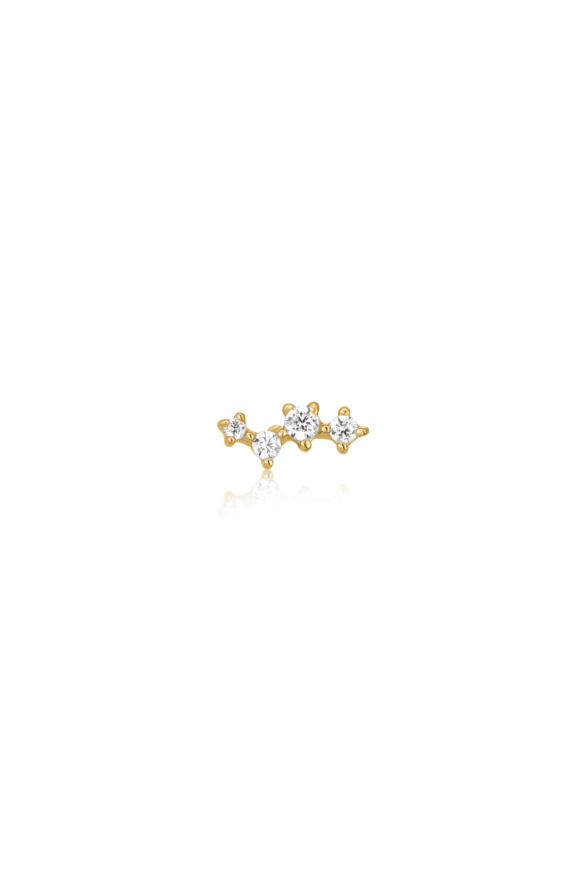 The Whimsy Topaz 14ct Gold Vermeil Stud Earring (Single) - Molten Store