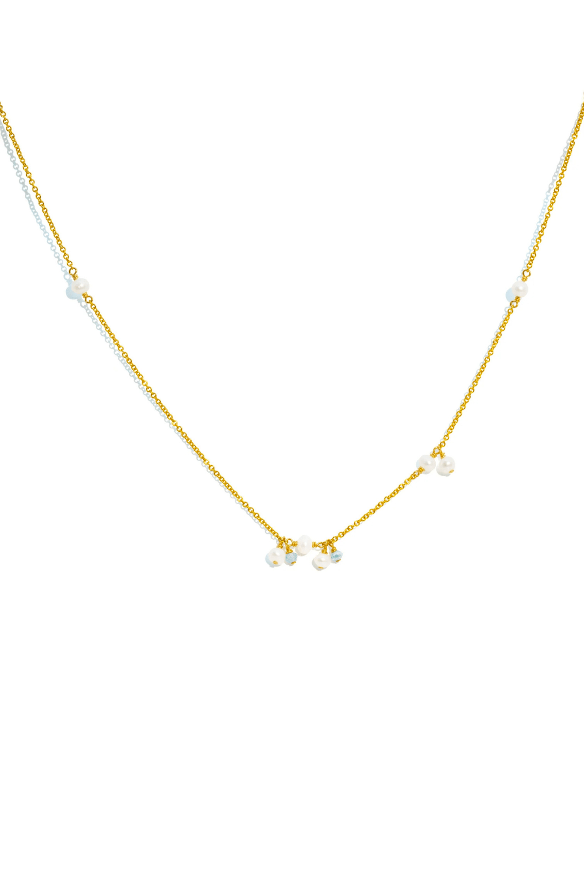 The Gold Petrichor Aquamarine Necklace
