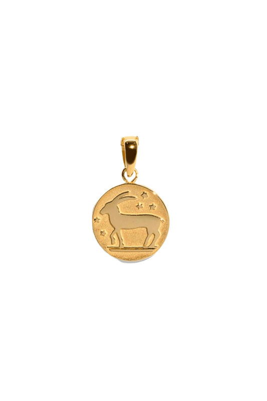 The Gold Capricorn Zodiac Pendant