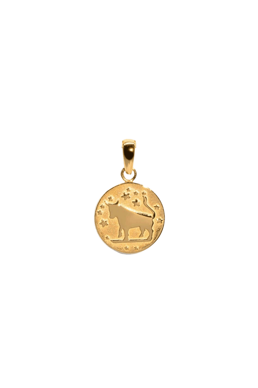 The Gold Taurus Zodiac Pendant
