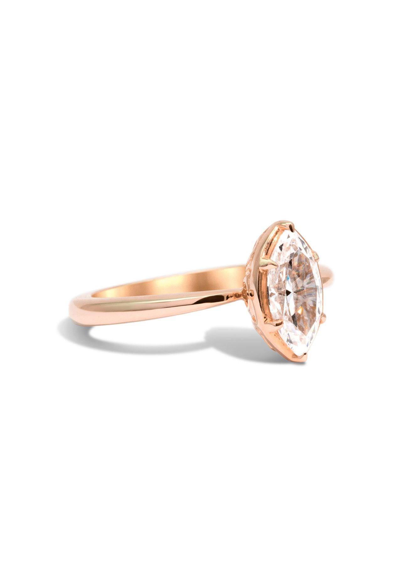 The Mabel Rose Gold Cultured Diamond Ring - Molten Store