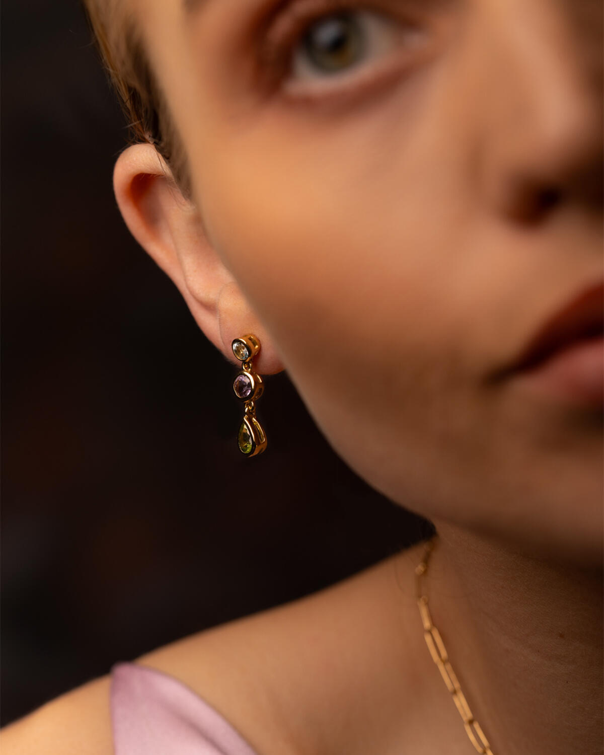 The Juno 18ct Gold Vermeil Drop Earrings