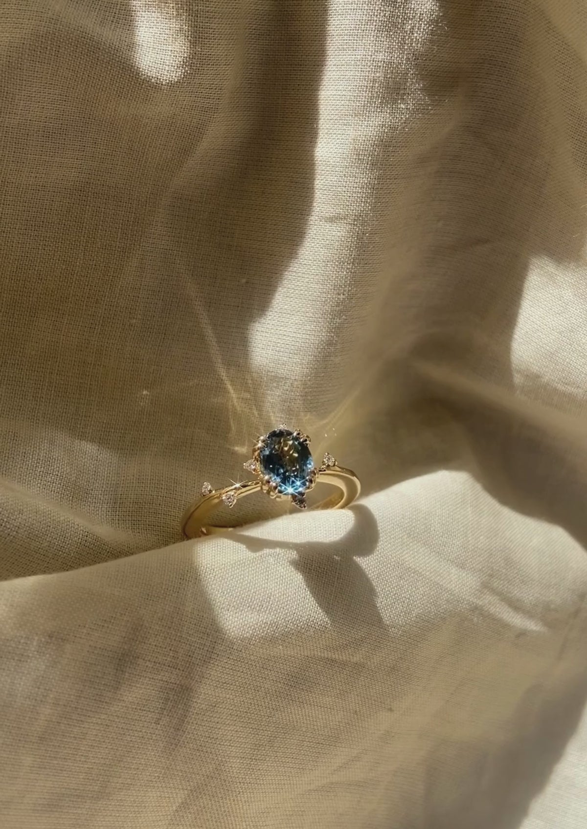 The Juniper Ring with Oval Sapphire