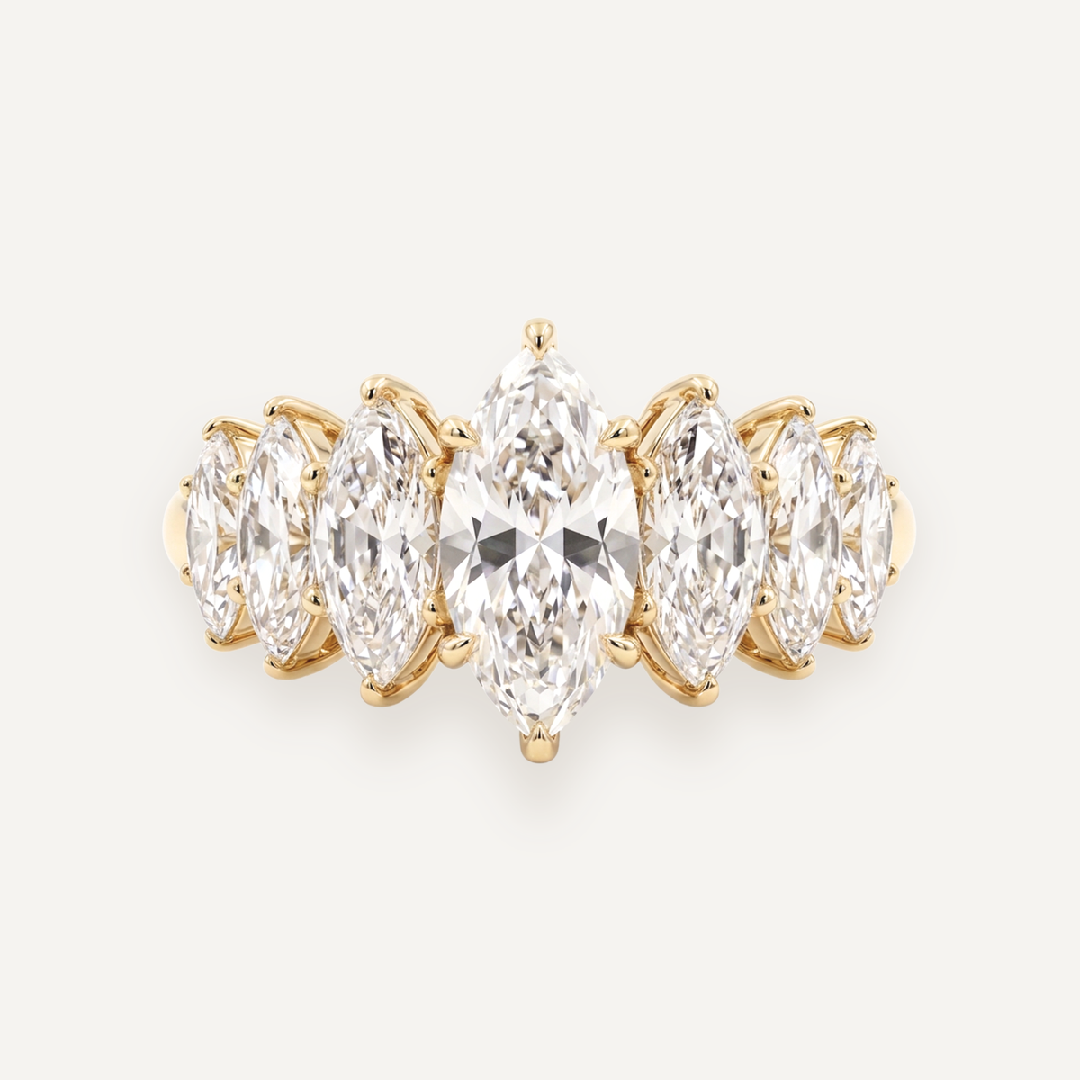 The Banks Multi Stone Ring — Marquise — Yellow gold