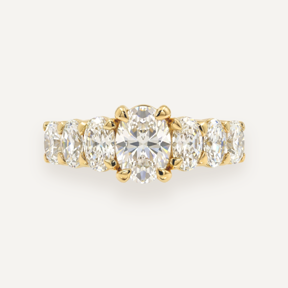 The Banks Multi Stone Ring — Oval — Yellow gold