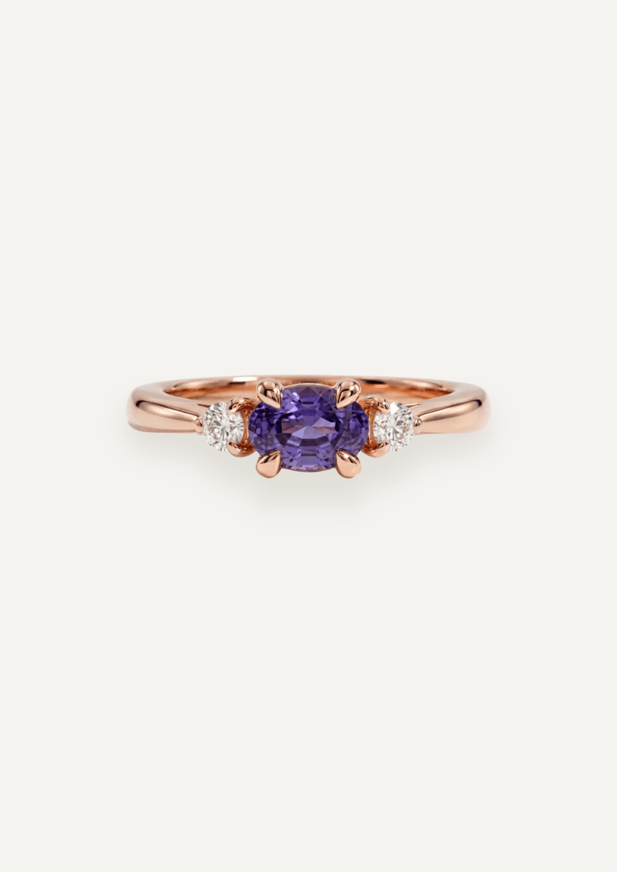 The Ada Ring with 0.80ct Oval Lilac Sapphire - Molten Store