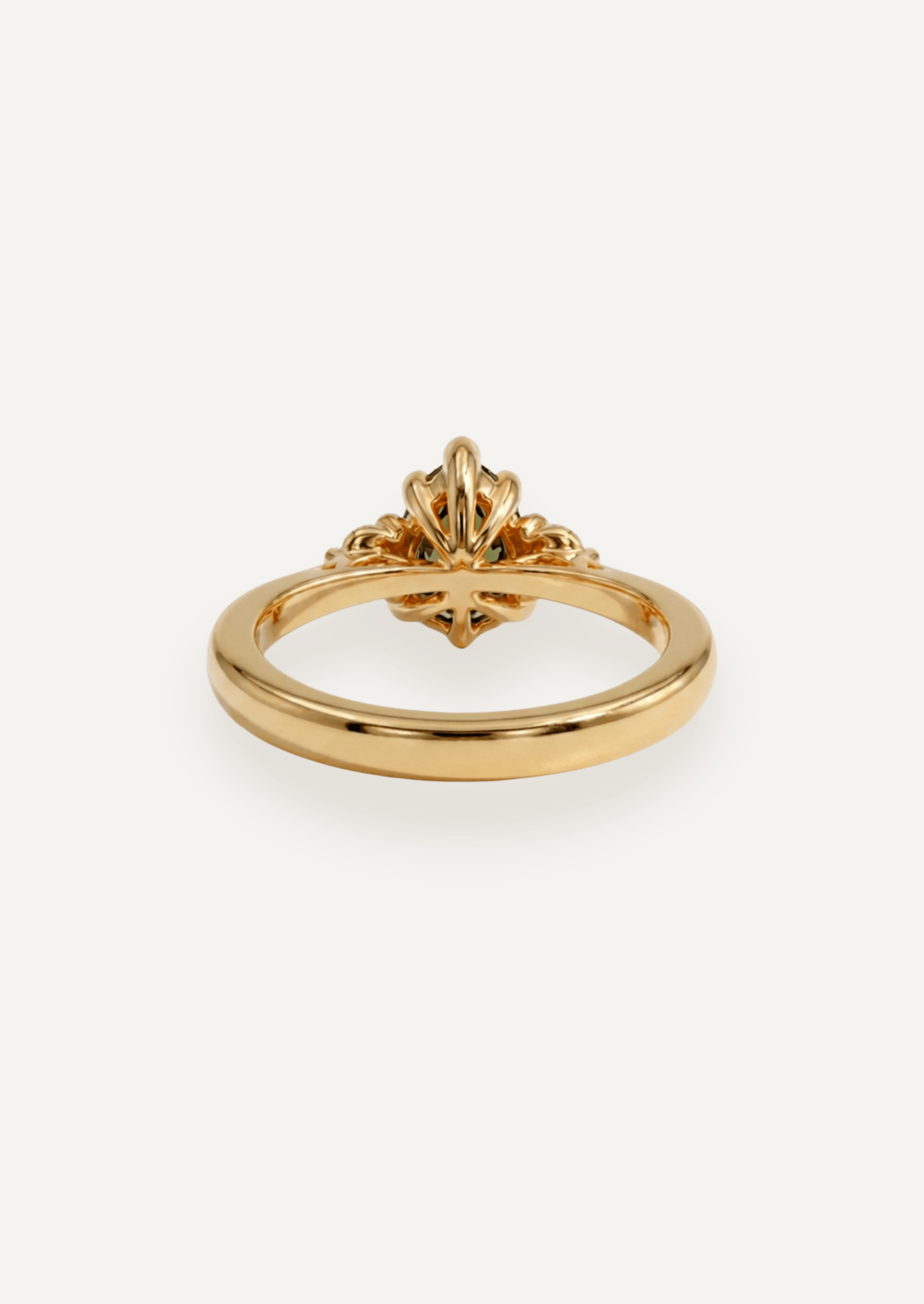 The Ada Ring with 0.85ct Pear Green Sapphire - Molten Store